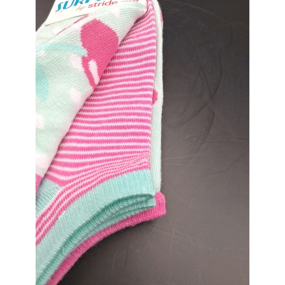 Surprize by Stride Rite - 3 Pairs Girl's Low Cut Socks Shoe Size: 5-9